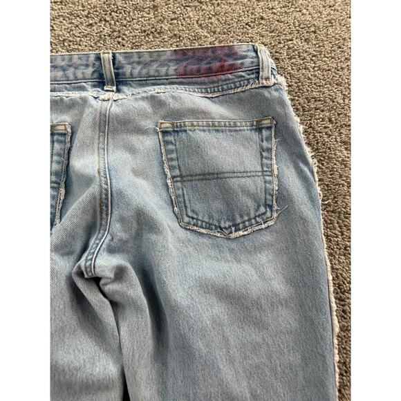 VINTAGE Tommy Hilfiger Jeans Womens 11 Light Wash Fringe Trim Bootcut Ladies - Picture 13 of 14